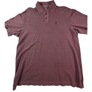 Vintage Izod Jeans Men's Large Rock Washed Lavender Short Sleeve Shirt